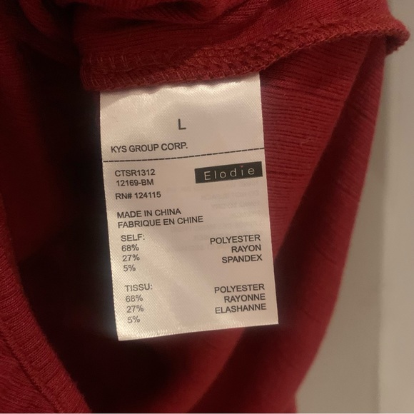 New Nordstrom Burgundy Elodie Long Sleeve Bodysuit - Picture 3 of 4